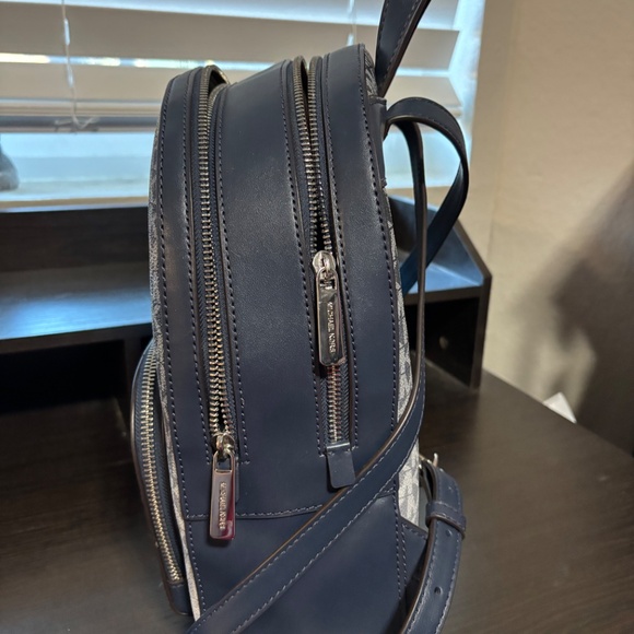 Michael Kors Women's Jaycee Medium Ombré Signature Logo Backpack (Navy) - Picture 2 of 8